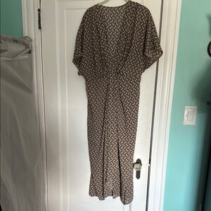 SHEIN Black Tiered Maxi Dress V-neck Dolman Sleeve